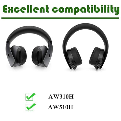 Replacement Earpads Cushion Compatible with AW510H AW310H 7.1 PC Gaming Headset, Cooling Gel and Memory Foam Ear Pads