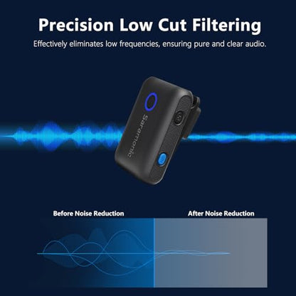 Saramonic BLINK500B2+ Wireless Lavalier Microphone for iPhone/Camera/Android, Detail-Rich Audio, 40h Battery Life, Clip on Wireless Lapel Mic for Live Streaming Video Conference Recording