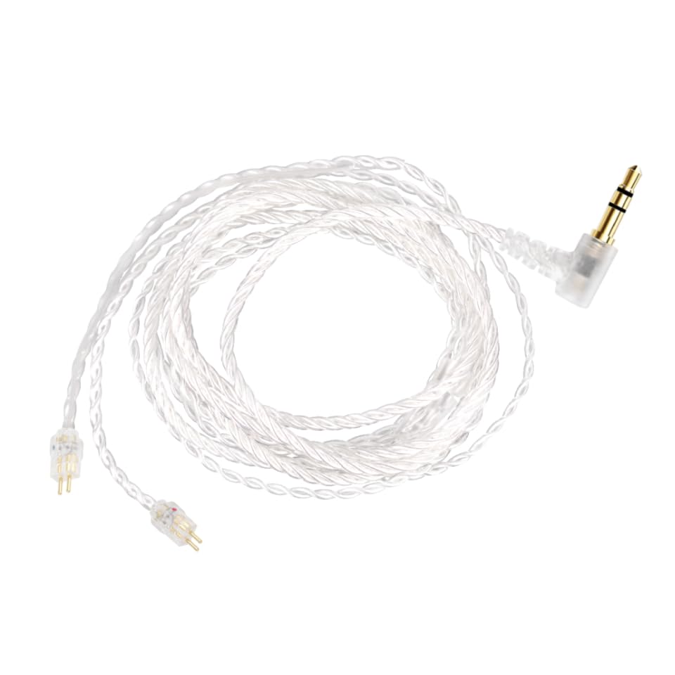 SOUNDLINK 2Pin Earphone Cable Wire for in-Ear Monitor Fits for 1964 w4r um3x es3 es5 - Silver - color: Silver