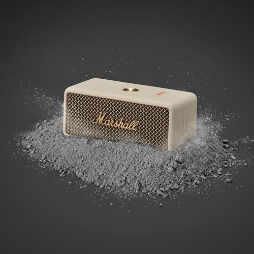 Marshall Emberton III Portable Bluetooth Speaker - Rugged Waterproof/Dust-Proof Design | Loud Stereo Sound, Deep Bass | Compact and Wireless for Travel and Outdoors - Cream - color: Cream