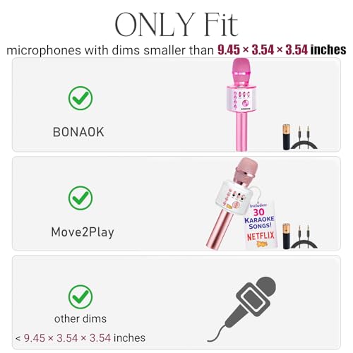 Karaoke Microphone Case for BONAOK for Move2Play, Travel Portable Hard Storage Bag(Case Only)
