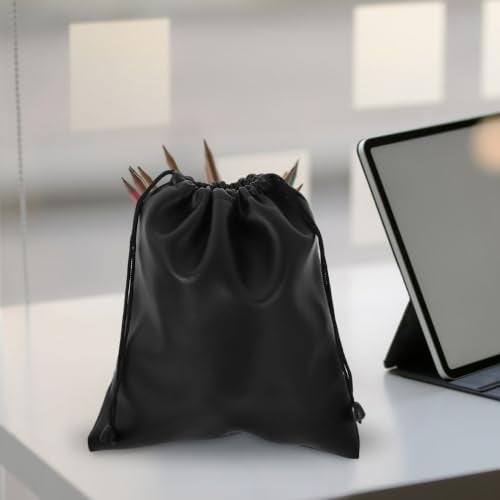 Pu Headphone Storage Bag Large Capacity Over-Ear Headset Pouch Waterproof Protective Portable Carrying Case for Travel and Daily Use Black
