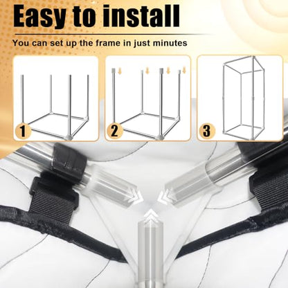 Portable Vocal Booth 33"X33"X79", Sound Isolation Home Recording Booth | Easy to assemble, comes with travel carry bag, ideal for podcast, voiceover and indoor singing recording