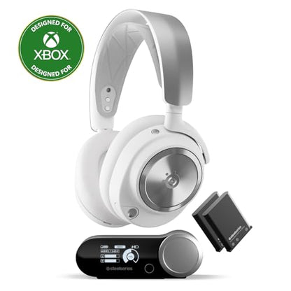 SteelSeries Arctis Nova Pro Wireless Xbox Multi-System Gaming Headset - Neodymium Magnetic Drivers - Active Noise Cancellation - Infinity Power System - Xbox, PC, PS5, PS4, Switch, Mobile - White - color: White, style: Xbox