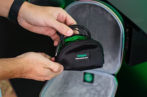 Slappa Gaming Headphone Case with Reinforced Carry Handle & RGB Styled Zipper; Fits Most Folding & Non-Folding Headsets (SL-GAMR-HP-RGB)