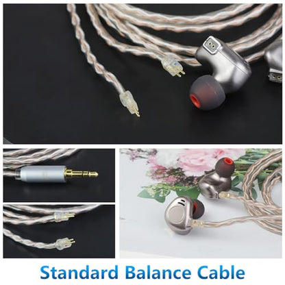 0.78 2PIN to 3.5mm 4 Core Upgraded Replacement Earphones Cable IEM Cable for Astell&Kern Diana/Final A3000/A4000/A5000 64 Audio U12t/U18t IEMs 3.94FT