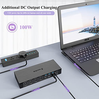 WAVLINK USB-C Quad 4K Docking Station with 100W PD Displaylink Dock | Thunderbolt 4/3, Macbook Neo, Mac/ Windows/Chrome, 4 HDMI, 4 DisplayPort, 2.5G Ethernet, USB, SD/TF Slot,Audio
