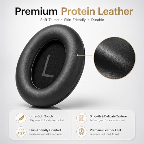 Replacement Ear Pads for Bose 700 NC700, Memory Foam, Black - color: Black
