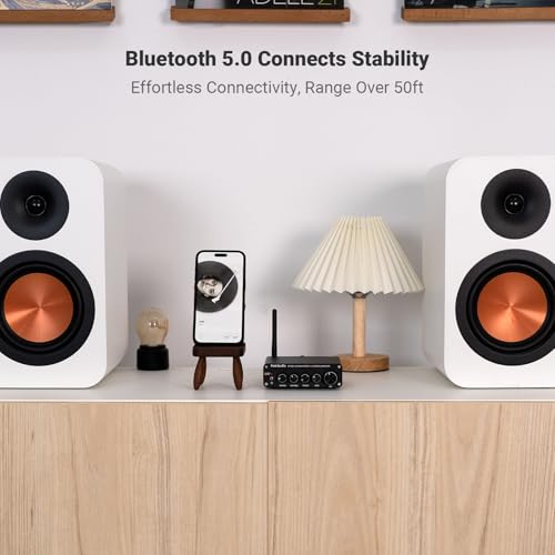 Fosi Audio BT30D Bluetooth 5.0 Stereo Audio Receiver Amplifier 2.1 Channel Mini Hi-Fi Class D Integrated Amp 50 Watt x2+100 Watt for Home Outdoor Passive Speakers/Subwoofer Powered Subwoofer