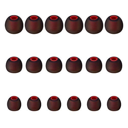 Earbud Tips High Quality Soft Silicone Earbuds Replacement Tips Fit for in-Ear Headphones(inner hole from 3.8mm - 4.2mm earphones)9 Pairs S/M/L,Black/Red - color: Black/Red