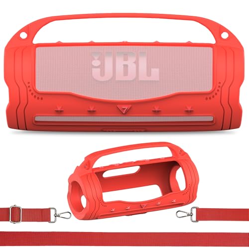 Silicone Cover Case for JBL Flip 7 Portable Bluetooth Speaker - color: Red