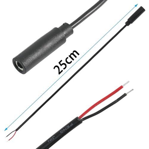 10PCS 3.5mm 1/8" TS Mono Audio Female Plug to 2Wire Pigtail Cable | 25cm Length，TS 2Pole，for Headphone Headset Earphone DIY Repair Replacement - style: 3.5mm TS Mono Female