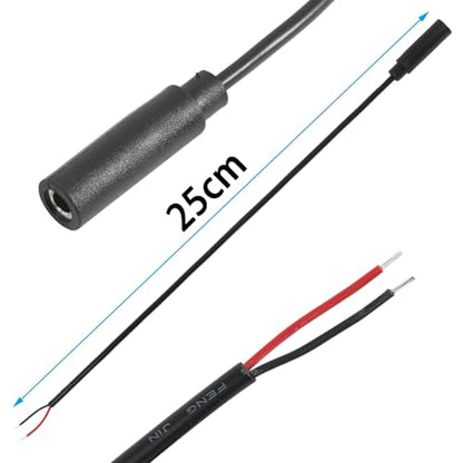 10PCS 3.5mm 1/8" TS Mono Audio Female Plug to 2Wire Pigtail Cable | 25cm Length，TS 2Pole，for Headphone Headset Earphone DIY Repair Replacement - style: 3.5mm TS Mono Female