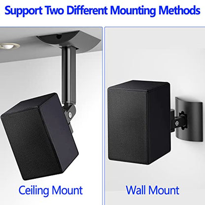 Aiweiwa Speaker Wall Mount for Samsung 9500S Ceiling Speaker Mount Bracket - Tilt and Swivel Adjustable Rear Speakers Mounting Bracket for Samsung SWA-9500S/ZA
