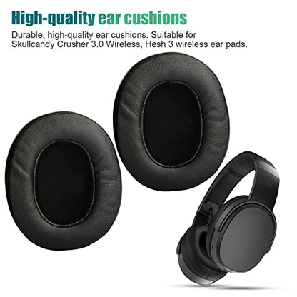Replacement Ear Pads Memory Foam for Skullcandy Crusher Wireless Crusher | Headphones Ear Cushions Headset Earpads Ear Cups Cover Repair Parts for Skullcandy Crusher 3.0 Wireless Hesh 3