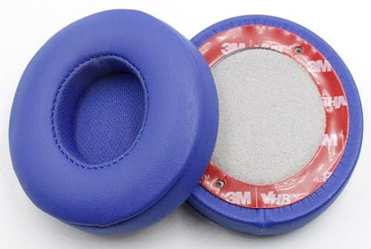 Replacement Ear Pads for Beats Solo 3/ Solo 2 On-Ear Headphones - Navy Blue | Ear Cushions for Beats Solo 2 & Solo 3 Wireless Headphones, Ear Cups with Soft Protein Leather, Not Fit Studio/Solo HD/Solo 4 - color: Navy Blue