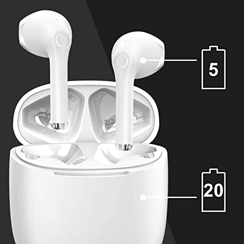 yobola Wireless Earbuds Super Lightweight Bluetooth Headphones Deep Bass | Comfortable Fit, Mini Wireless Earphones for Fitness, Clear Calls, Built-in Mic, 25H Playtime, Touch Control, IPX5 Waterproof