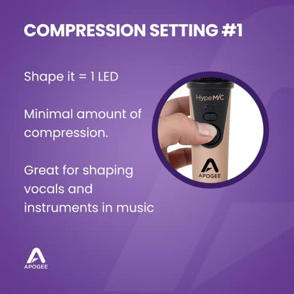 Apogee Hype Mic - USB Microphone with Analog Compression for Capturing Vocals and Instruments, Streaming, Podcasting, and Gaming - style: Hype Mic