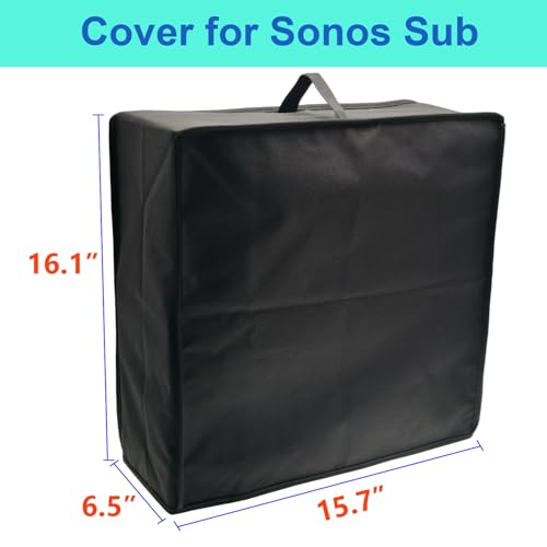 Sonos Sub Cover - Heavy Duty 600D, Dustproof, Water-Resistant, Scratch-Resistant Speaker Cover for Sonos Sub - color: For Sonos Sub