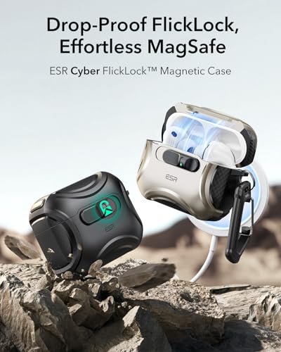 ESR for AirPods Pro 3 Case (2025), Compatible with MagSafe, Titanium - color: Titanium, size: AirPods Pro 3 Case