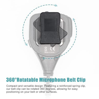 Replacement 360°Rotatable Radio Mic Belt Clip for Motorola PMMN4013 PMMN4013A PMMN4021A PMMN4022 PMMN4024 PMMN4024A PMMN4025 PMMN4025A PMMN4051 PMMN4050 radios Handheld Speaker Microphone Clip