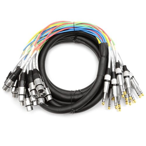 Seismic Audio - SAXT-16x15F - 16 Channel 15' XLR Female to 1/4" TRS Snake Cable - size: 15 Foot - 16 Channel