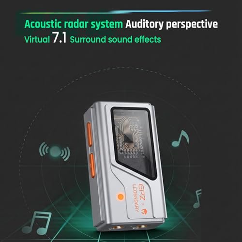 EPZ USB-C Gaming Sound Card Hi-Fi Grade DAC Chip Adaptive Dual 3.5mm Ports Portable Sound Card Built-in EQ Visualisation - color: silver
