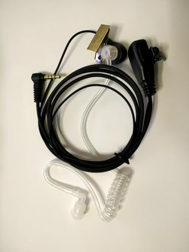 2-Pack Detachable Air Tube Earpiece Headset Design for Global-ptt P0 Radios Only (3.5mm) - style: 3.5mm