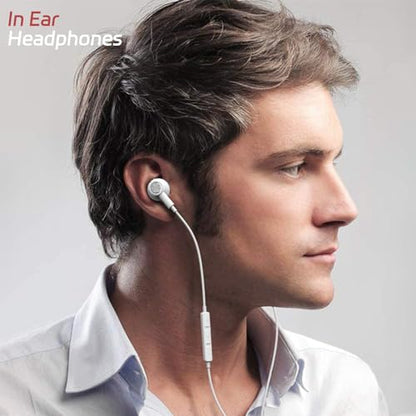 BENEWY in-Ear Earbuds Wired, Earphones with Microphone, Noise Isolation Corded for 3.5mm Jack Ear Buds for iPhone, Samsung, Computer, Laptop, Kids, School Students