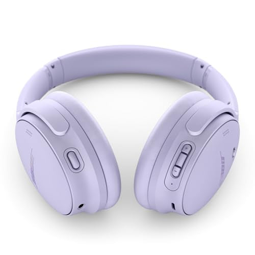Bose QuietComfort Bluetooth Headphones, Wireless Headphones with Active Over Ear Noise Cancelling and Mic, Deep Bass, Up to 24 Hours of Playtime, Chilled Lilac - Limited Edition Color - color: Chilled Lilac