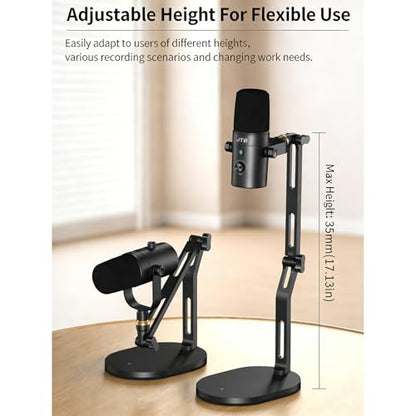 Flexible Boom Arm Stand for 5 / 8inch and 3 / 8inch Adapters Featuring Aluminum Construction and Cable Management Holder Auditory Microphone Stand