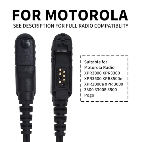 Two-Wire Xpr 3300e Earpiece C Shape Swivel Xpr3500e Ear Piece with Mic Walkie Talkie Headphone Ptt Headset for xpr3500 xpr3300 xpr3300e xpr 3500 3500e 3300 2 Way Radio