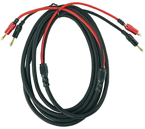 Rockville BN10 10' 14 AWG OFC Copper Banana to Banana Braided Speaker Cable | 100% OFC, Gold-Plated Connectors, Soft-Touch Jacket, Pro Audio, Home Theater / Live Performance, Corrosion-Resistant - style: 10 Foot