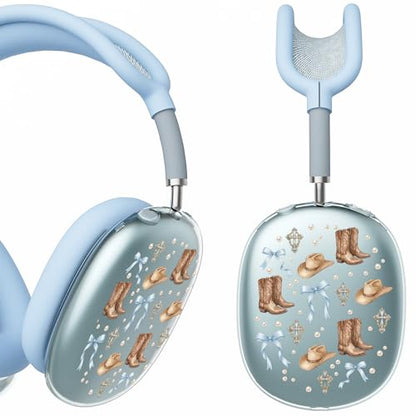 for AirPods Max Headphones Western Ear Covers for AirPods Max 2 - color: Cowboy D/Blue