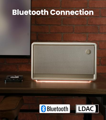 Edifier ES300 Bluetooth Desktop Speaker, 60W RMS, Ambient Lights, Ivory - color: Ivory