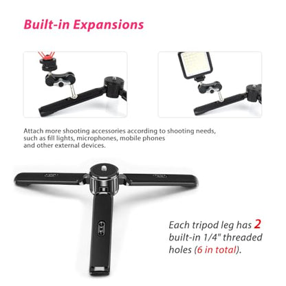 Aluminum Heavy Duty Mini Tripod, Desktop Tabletop Stand Tripod for DSLRs Gimbals, Zhiyun Weebill/Crane/Lab, DJI Ronin S/SC/RS/RSC Series, Osmo Mobile, Gimbal Handle Grip Stabilizer