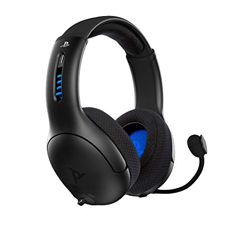 PDP AIRLITE PRO Wireless Power Stereo Gaming Headset with Noise Cancelling Microphone: Compatible with PS5/PS4/PS3 Console/PC Windows 10, Comfortable Lightweight Headphones, Long Battery Life (black)