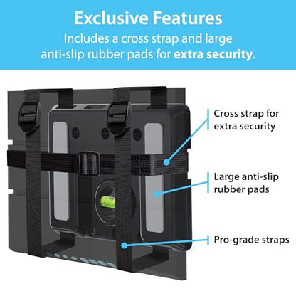 TotalMount Universal Mount for Electronics – Designed in the USA | Adjustable and Secure Wall Mount for Your Cable Box, Router, Modem, Wi-Fi Devices, DVR, and More (37 Inch Max Circumference)