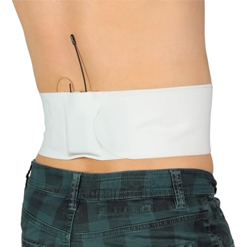 URSA Waist Strap - Ultra Slim, Breathable & Stretchy Microphone Transmitter Straps. Compatible with Most Transmitter/Receivers (White, Medium Waist - Small Pouch) - color: White, size: Medium Waist - Small Pouch