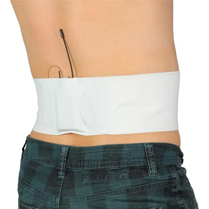 URSA Waist Strap - Ultra Slim, Breathable & Stretchy Microphone Transmitter Straps. Compatible with Most Transmitter/Receivers (White, Medium Waist - Small Pouch) - color: White, size: Medium Waist - Small Pouch