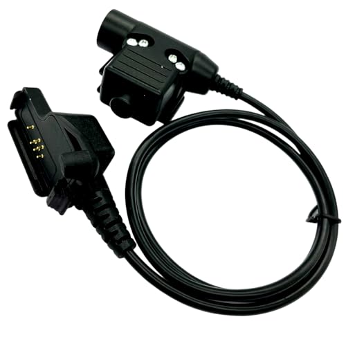 WODASEN Tactical Headset U94 PTT Adapter Push-to-Talk Big Button Radio Connector for Motorola XTS1500 XTS2000 XTS2500 XTS3000 XTS5000 HT1000 MTS2000 MTX5000 MTX8000 Walkie Talkie Civilian Wiring