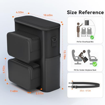 KDD Carrying Case Compatible with Gaming Headset and Controllers, Travel Gaming Console Bag with Multiple Pockets for Playstation 5 Controllers, PS Portal, Headphone, Game Cards and Accessories Kits