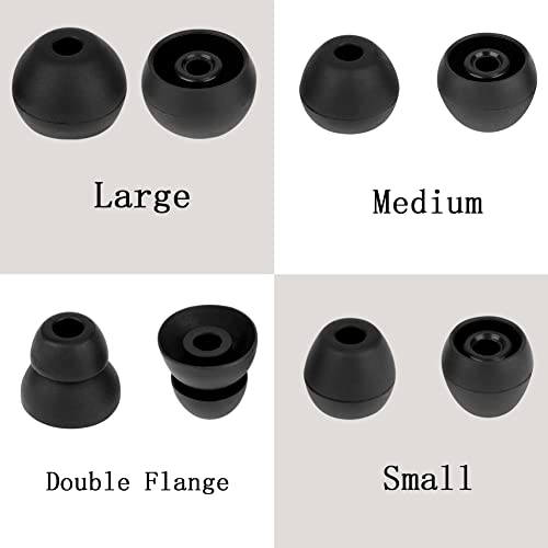 Replacement Eartips Silicone Ear Buds Tips Compatible with Powerbeats Pro Beats Wireless Earphone Headphones,Black Eartips（4 Pairs） - color: Black