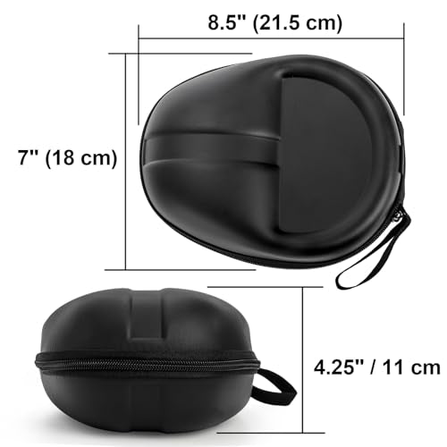 Tosnail 2 Pack Full-Sized Hard Headphone Case - Great Protection for Audio Technica, Beats, Sony and More - Black