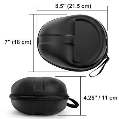 Tosnail 2 Pack Full-Sized Hard Headphone Case - Great Protection for Audio Technica, Beats, Sony and More - Black