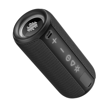Portable Bluetooth Speaker, Powerful Sound Wireless Speaker: Boost Bass, 8 RGB Modes, IPX7 Waterproof, TWS Pairing, Beach/Vacation Essentials（Dark Black） - color: Dark Black