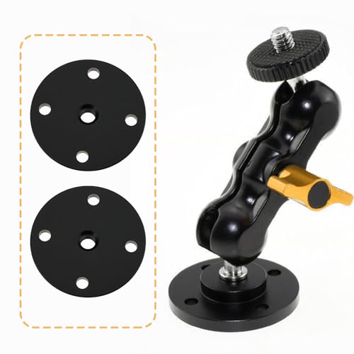 Create idea 2PCS 40x8mm 1/4-20Inch Thread Aluminum Alloy Microphone Stand Mount Adapter