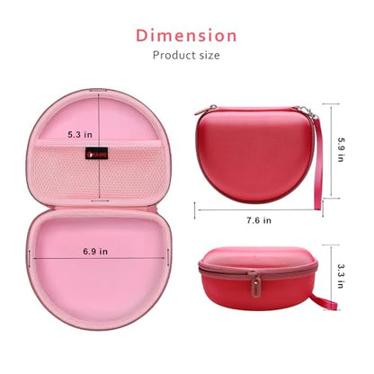 XANAD Hard Case for JBL Junior JR 470NC/460NC/320 Kids Headphones, Pink | for iClever BTH12 HS19 BTH20 BTH22 BTH26/Candy Bila/Acer/JBL/MIDOLA/JoySpark/JLab/ADOOPE/Spiderman/EarFun/ Etc Kids Headphone - color: Pink