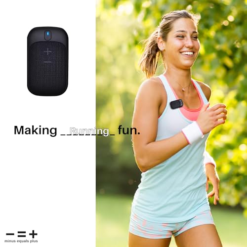 Golf Speaker/Wireless Wearable Bluetooth Speaker/Portable/Clip on/Up to 18hrs of Battery Life/Built-in Mic for Hands-Free Music and Calls/Water Resistant/Modern Design (Black) - color: Black