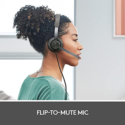 Logitech Zone 750 Wired On-Ear Headset Noise Canceling Microphone